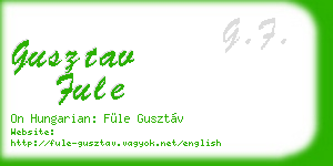 gusztav fule business card