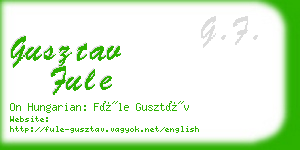 gusztav fule business card